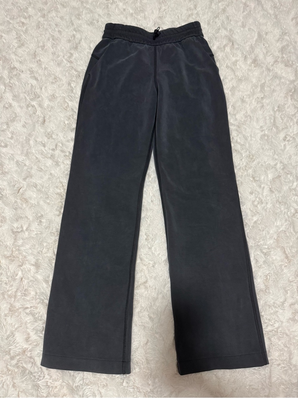 Lululemon Softstreme High Rise Pant Black Charcoal Grey Size 4 Lounge